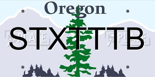 STXTTTB Oregon License Plate