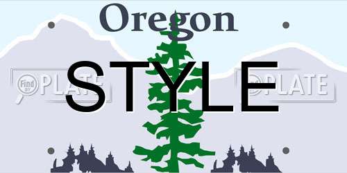 STYLE Oregon License Plate