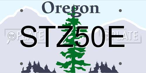 STZ50E Oregon License Plate
