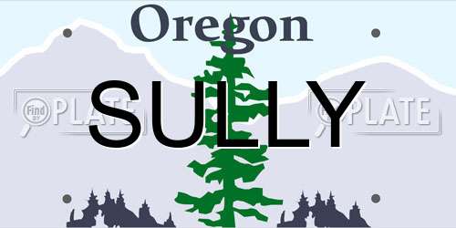 SULLY Oregon License Plate