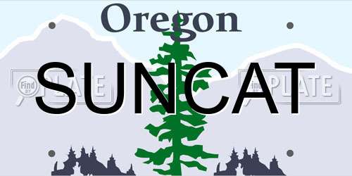 SUNCAT Oregon License Plate