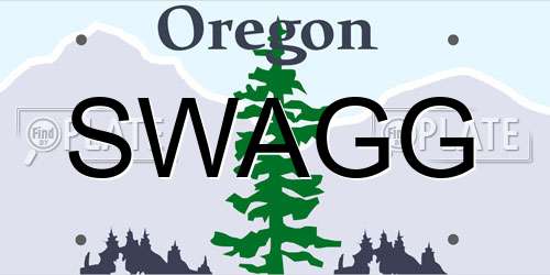 SWAGG Oregon License Plate