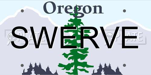 SWERVE Oregon License Plate