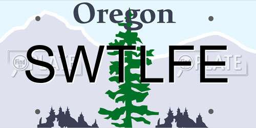 SWTLFE Oregon License Plate