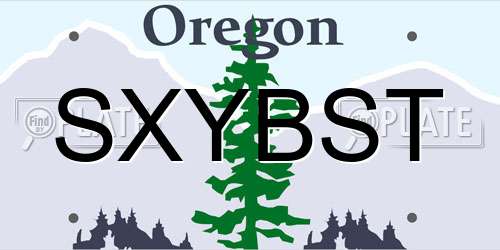 SXYBST Oregon License Plate