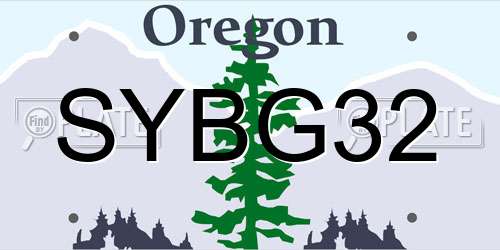 SYBG32 Oregon License Plate