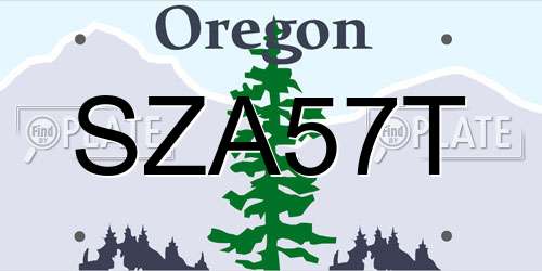 SZA57T Oregon License Plate