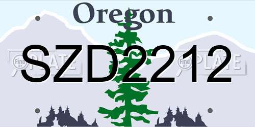 SZD2212 Oregon License Plate