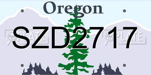 SZD2717 Oregon License Plate