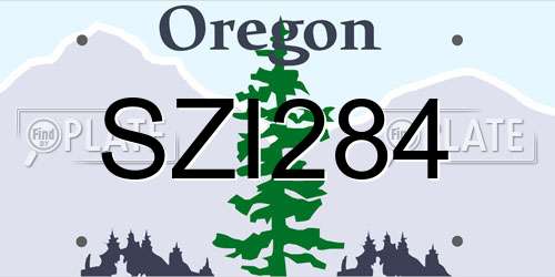 SZI284 Oregon License Plate