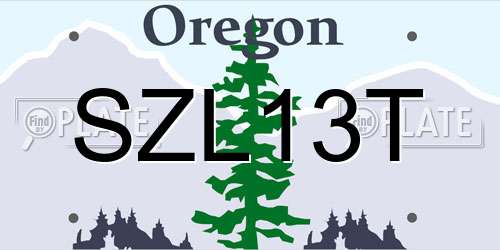 SZL13T Oregon License Plate