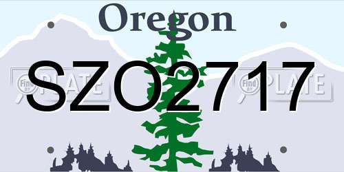 SZO2717 Oregon License Plate