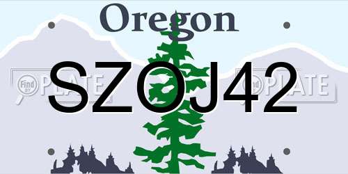 SZOJ42 Oregon License Plate
