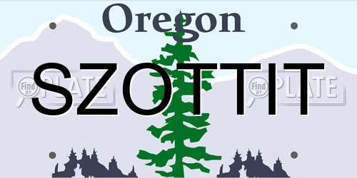 SZOTTIT Oregon License Plate
