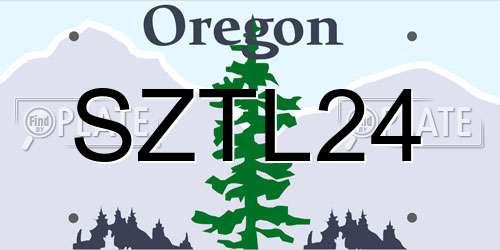 SZTL24 Oregon License Plate