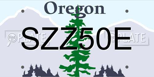 SZZ50E Oregon License Plate