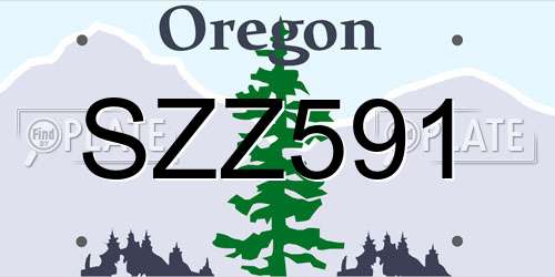 SZZ591 Oregon License Plate