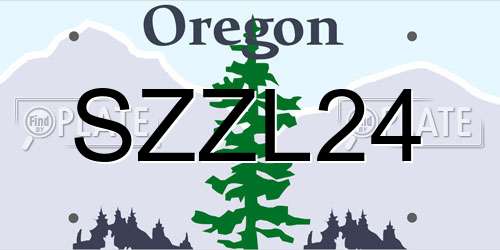 SZZL24 Oregon License Plate