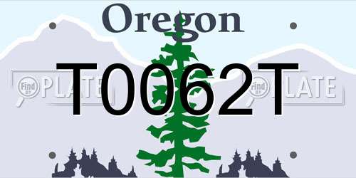 T0062T Oregon License Plate