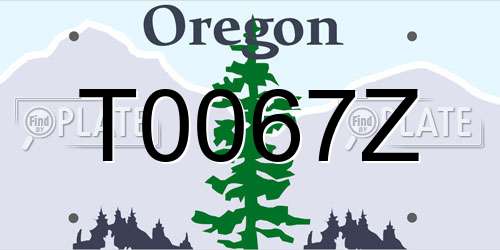 T0067Z Oregon License Plate