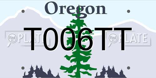 T006TT Oregon License Plate