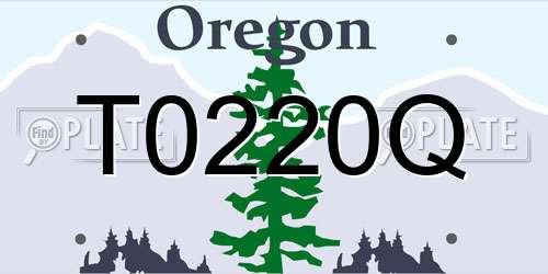 T0220Q Oregon License Plate