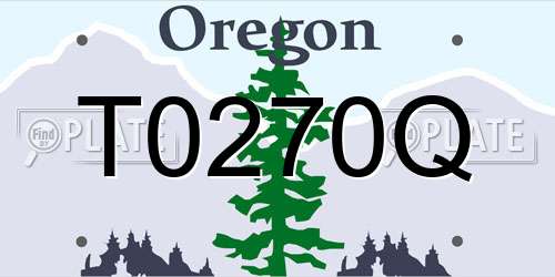 T0270Q Oregon License Plate