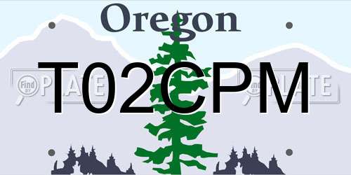 T02CPM Oregon License Plate