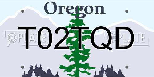 T02TQD Oregon License Plate