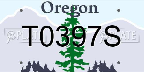 T0397S Oregon License Plate