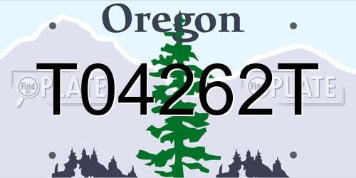 T04262T Oregon License Plate
