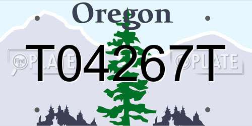 T04267T Oregon License Plate