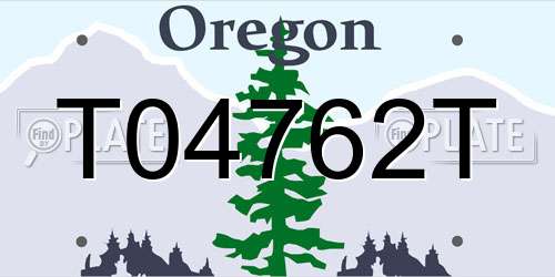 T04762T Oregon License Plate