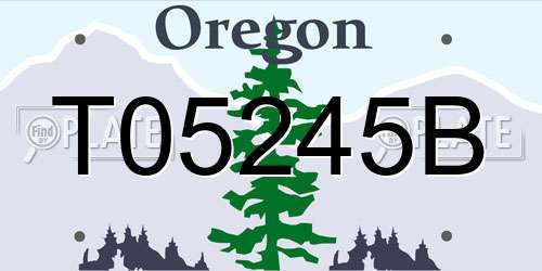 T05245B Oregon License Plate