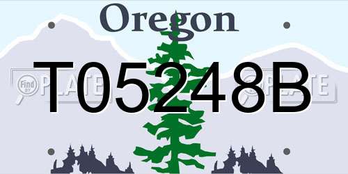 T05248B Oregon License Plate