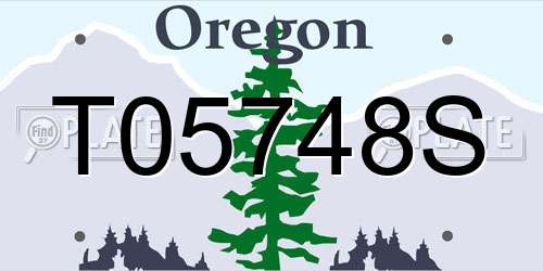 T05748S Oregon License Plate