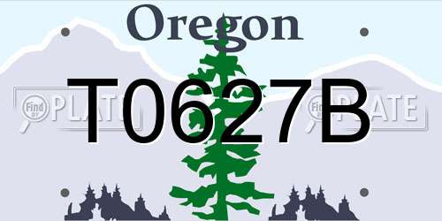 T0627B Oregon License Plate