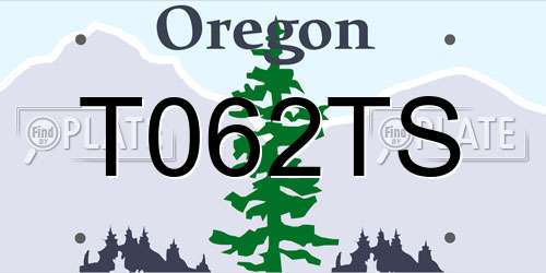 T062TS Oregon License Plate