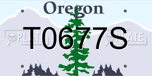 T0677S Oregon License Plate