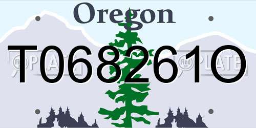 T068261O Oregon License Plate