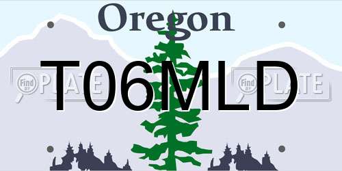 T06MLD Oregon License Plate