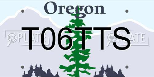 T06TTS Oregon License Plate