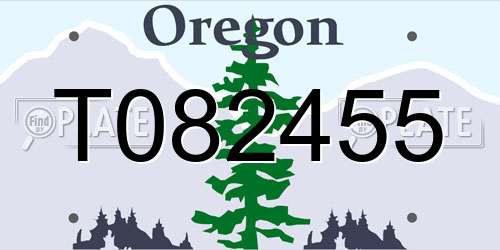 T082455 Oregon License Plate