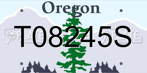 T08245S Oregon License Plate