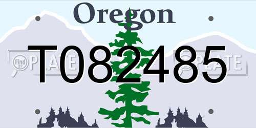 T082485 Oregon License Plate