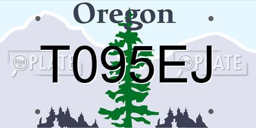 T095EJ Oregon License Plate