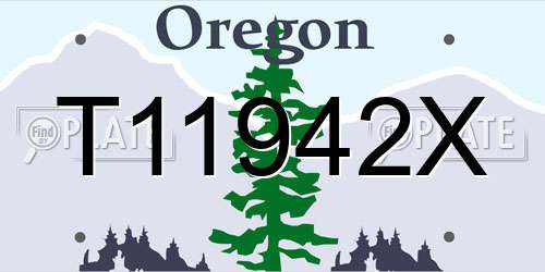 T11942X Oregon License Plate