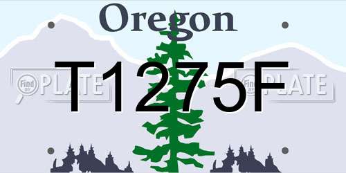 T1275F Oregon License Plate