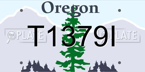 T1379I Oregon License Plate