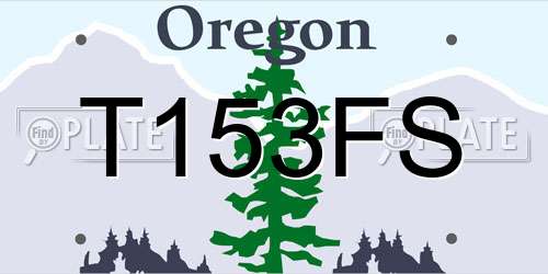 T153FS Oregon License Plate